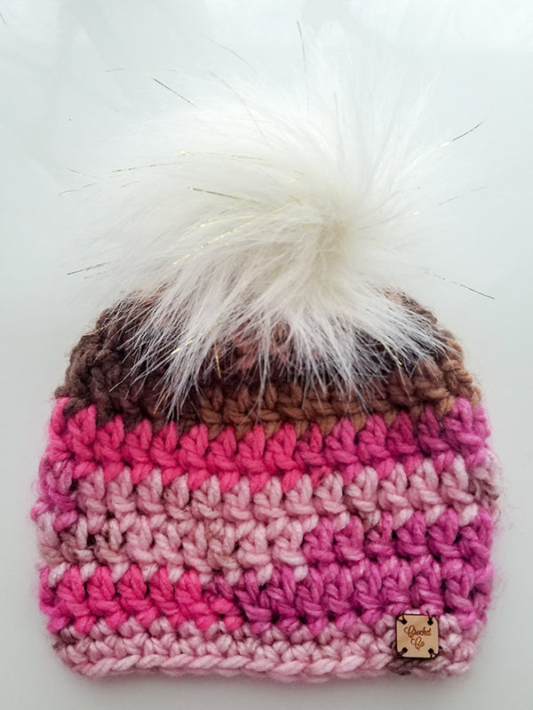 Neapolitan Faux Fur Pom Hat