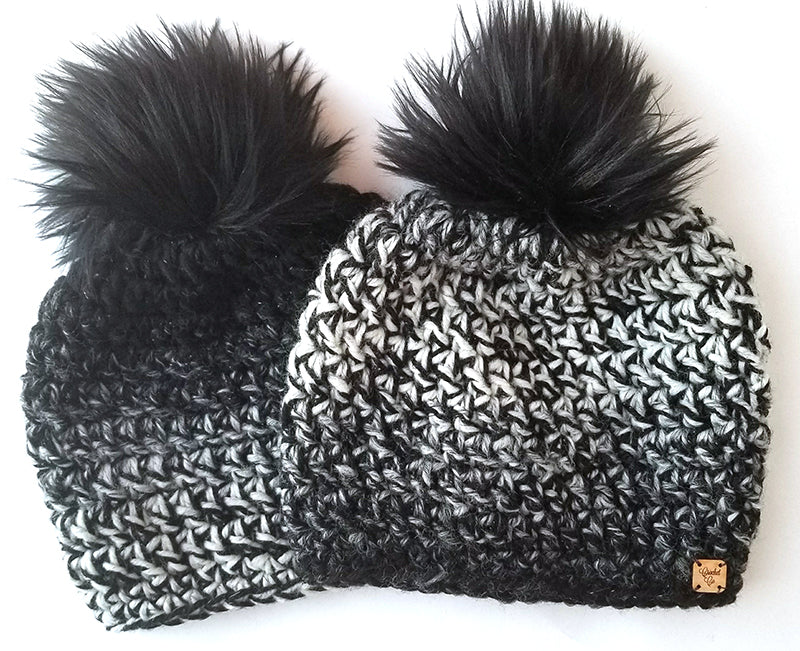 Cityscape Ombre Faux Fur Pom Hat