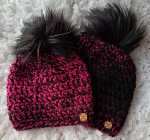 Queen of Hearts Faux Fur Pom Hat