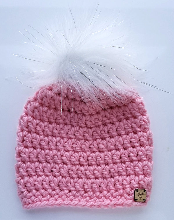 Rosy Cheeks Faux Fur Pom Hat