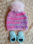 Candy Hearts Faux Fur Pom Hat