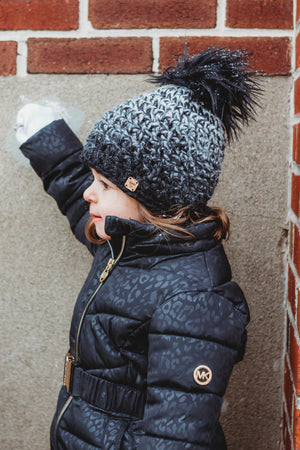 Cityscape Ombre Faux Fur Pom Hat