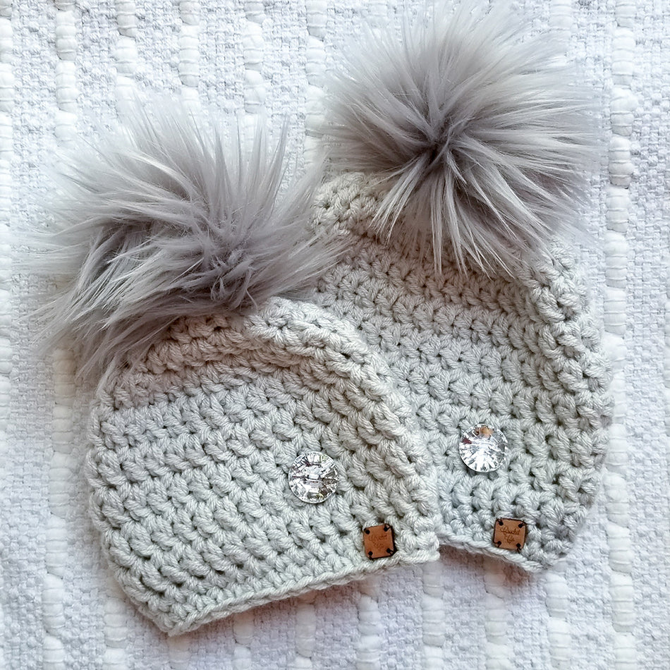 Silver Lining Faux Fur Pom Hat