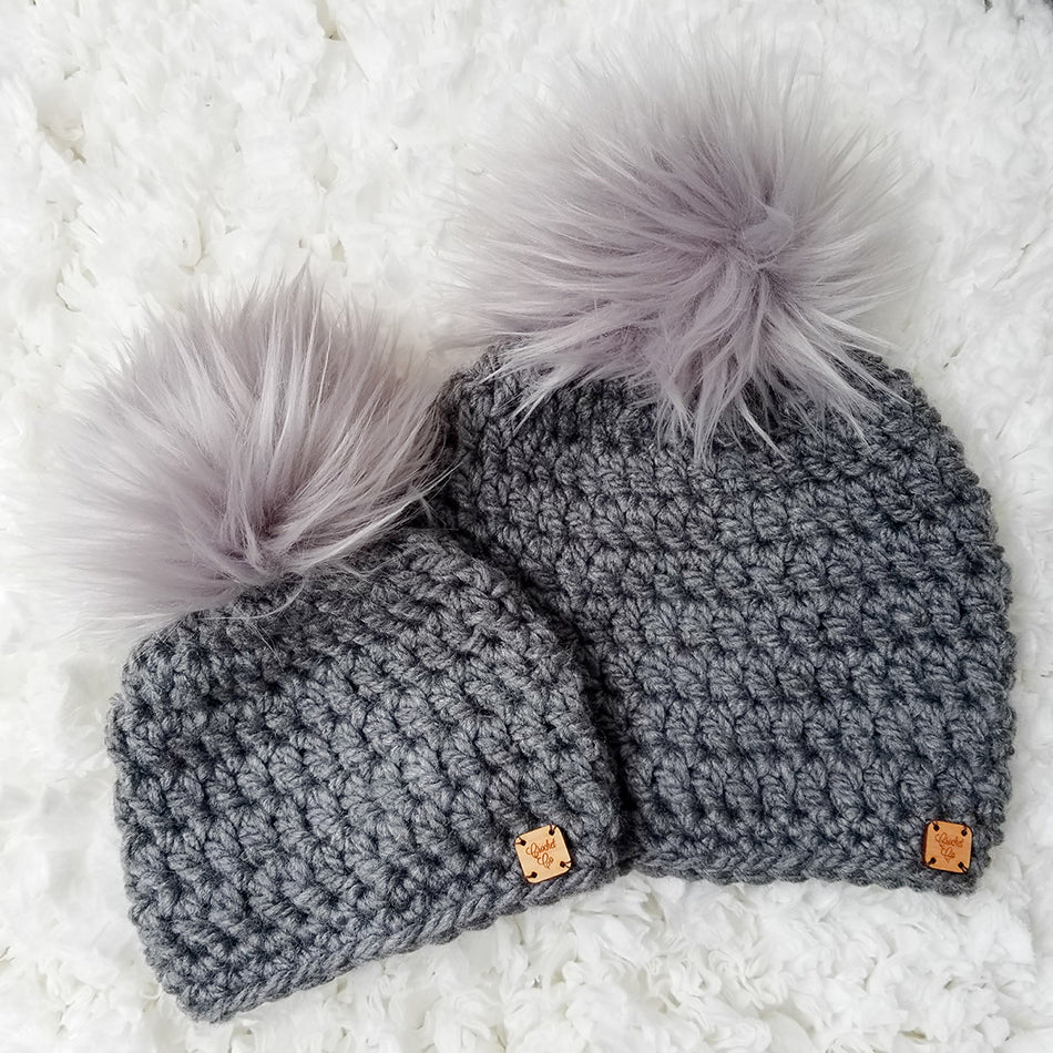 Harbor Fog Faux Fur Pom Hat