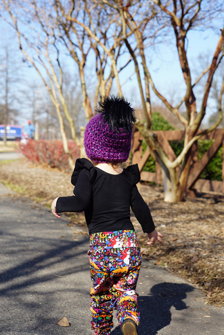 Plum Pretty Faux Fur Pom Hat