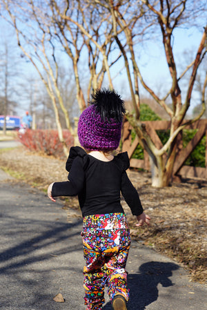 Plum Pretty Faux Fur Pom Hat